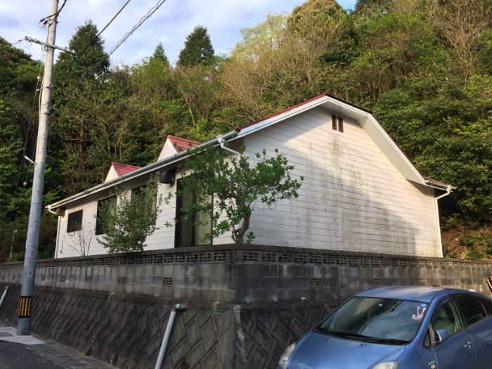 H30年4月　外壁塗装 塗替え塗装工事　会館/下関市